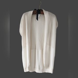 Chico's light weight cardigan | Size 0 | short sleeve | cream / white | knit |